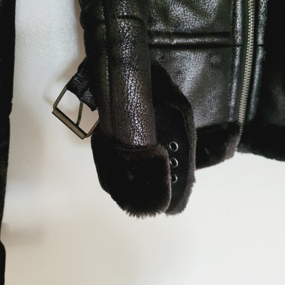 JOE FRESH BLACK WARM MOTO JACKET - Picture 6 of 10